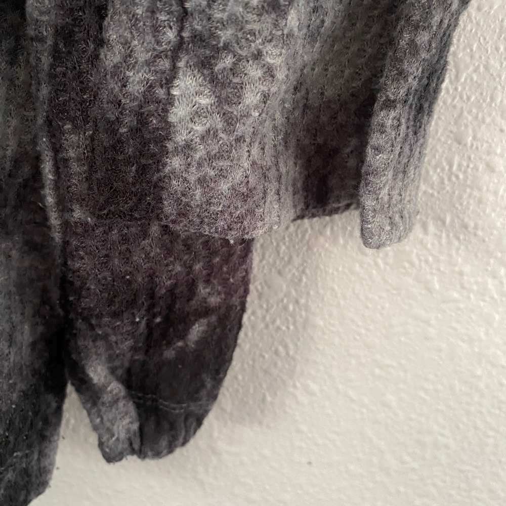 French Laundry Tie Dye Waffle Knit Top 1X Grunge Slouchy Autmn Fall Casual - Picture 5 of 8